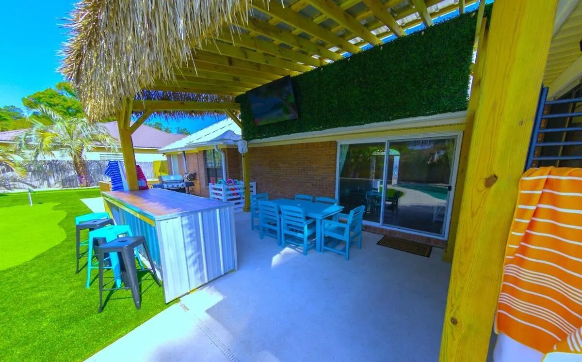 Caribbean Feel,Mini&Disc Golf,Heated Pool,Game Rom Villa Panama City Beach Tatil Evi